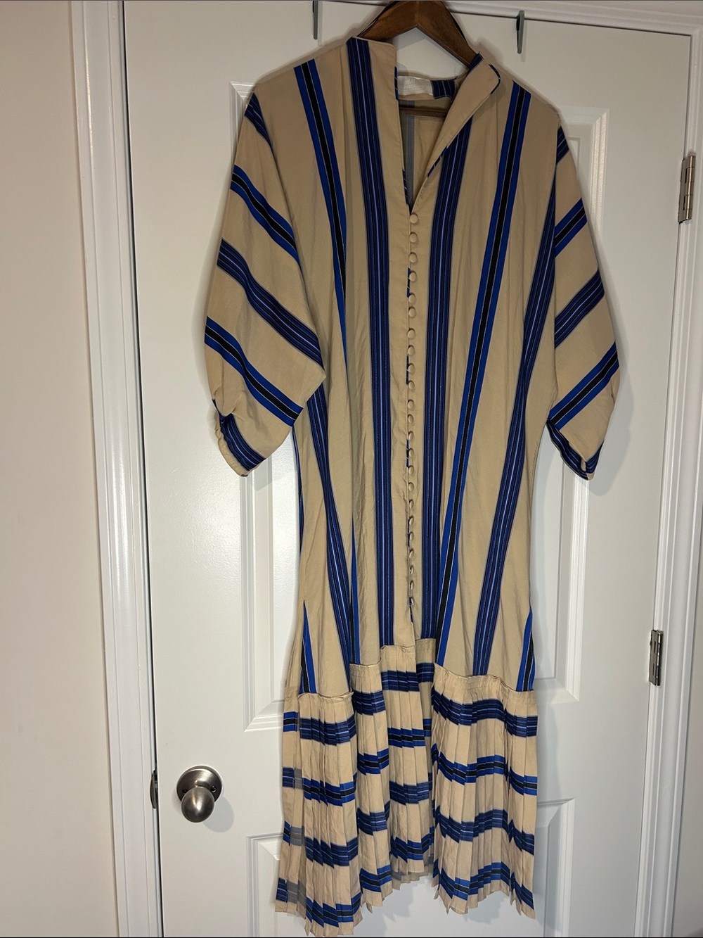 H&M Conscious Exclusive SS20 Striped Pleated Kaftan Dress